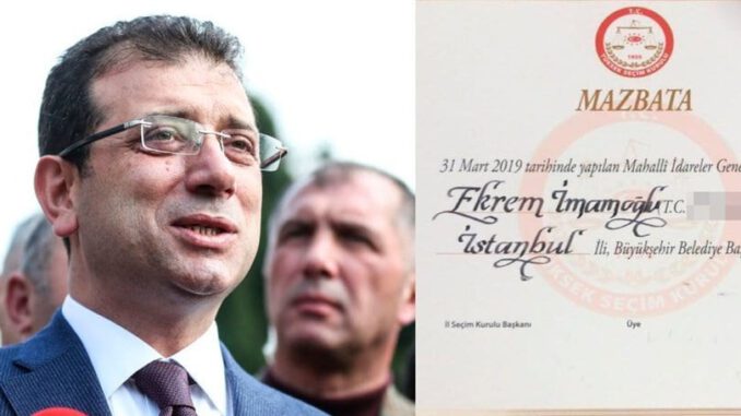 İmamoğlu Mazbatasını Aldıktan Sonra Yapacağı Açıklamayı İptal Etti