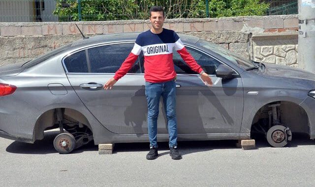 Sabah otomobilini bu halde görünce şoke oldu