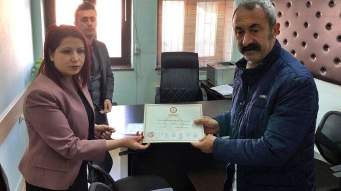 TKP'li Fatih Maçoğlu mazbatasını aldı