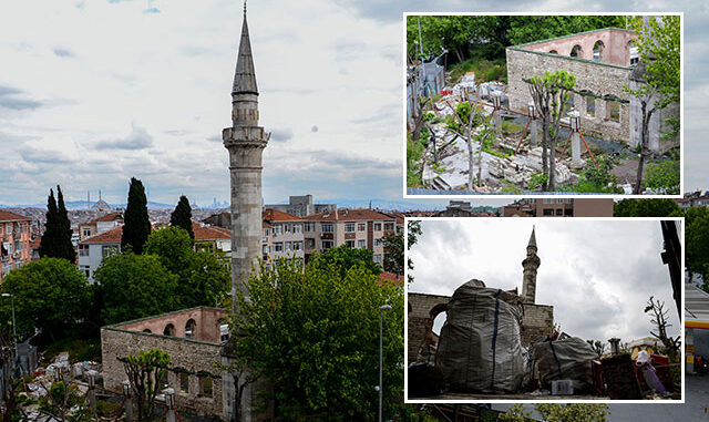 Fatih'te defineciler 500 yıllık camide kazılmadık yer bırakmadı