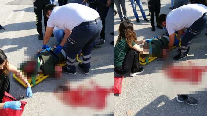 Bursa'da Kamyonetin Çarptığı Motosiklet Sürücüsü Ağır Yaralandı