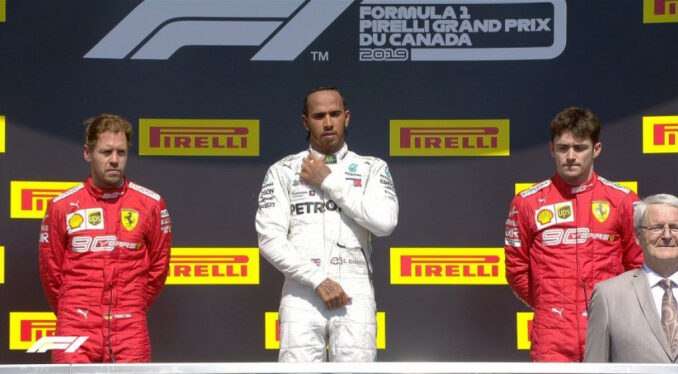Kanada GP'sinde kazanan Lewis Hamilton