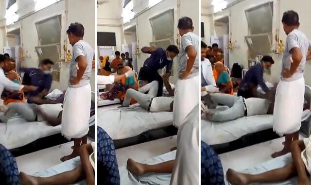 Şoke eden görüntü! Hastasını art arda tokatladı