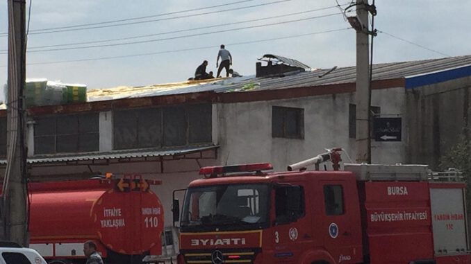 Bursa İnegöl Sanayi Sitesinde Yangın