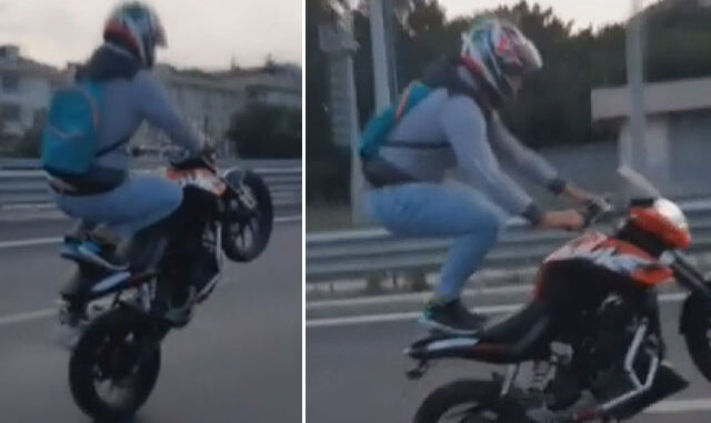 Trafikte şoke eden görüntü! Her saniyesini kaydedip paylaştı