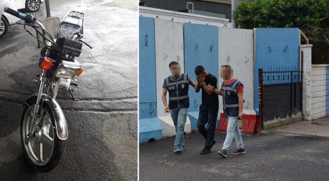 Çaldığı motosikletle yakayı ele verdi!