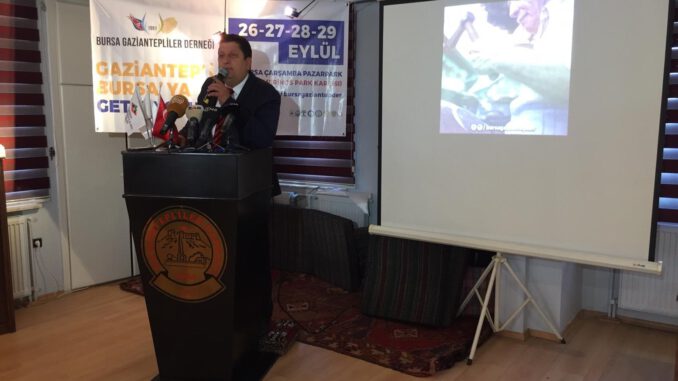 Bursa Gaziantepliler Derneği Festivali 26 Eylül'de Başlıyor