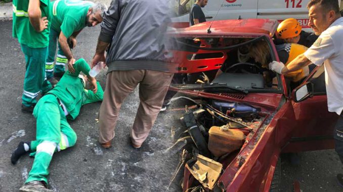 Bursa'da-Çöp-Kamyonu-İle-Otomobil-Çarpıştı-5-Yaralı