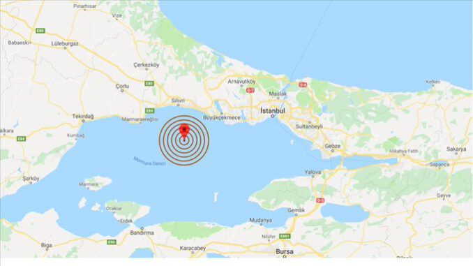 Silivri açıklarında 3,8 büyüklüğünde deprem