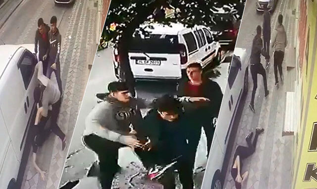 Önce dayak sonra gasp! Dehşet anları kamerada,
