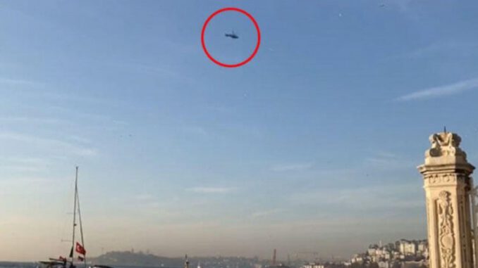 09.05'de polis helikopteri de durdu