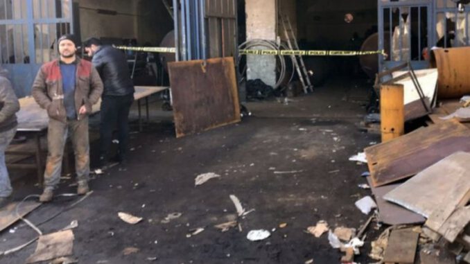 İş Yerinde Patlama 1 Ölü, 2 Yaralı!