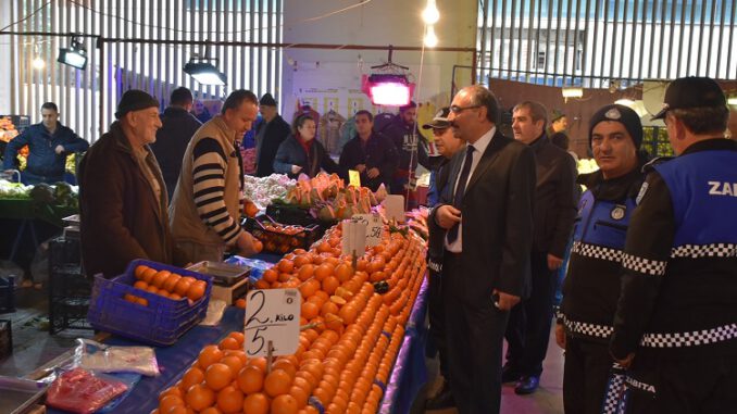 Bursa Gemlik Zabıtasından Etiket Denetimi